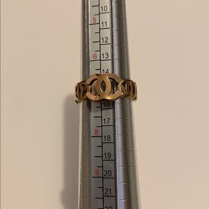 18k Golden Gold Plated Stainless Steel Fashion Ring